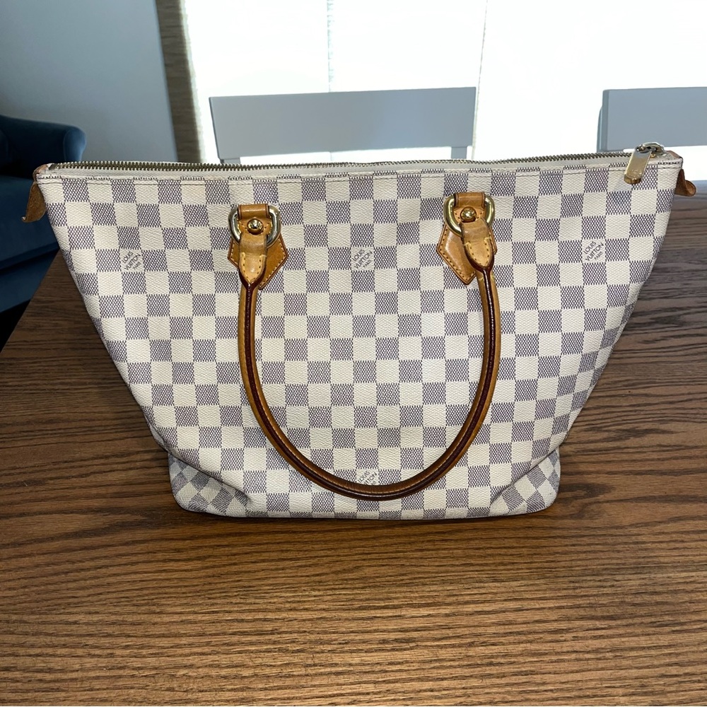 SOLD-Authentic Louis Vuitton Damier Azure Saleya MM - Picture 2 of 15